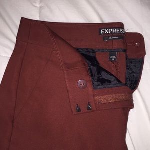 Express Columnist pants burgundy 4R